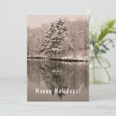 冬のワンダーランド – セピアクリスマス シーズンカード (スタンド正面)