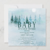 冬のワンダーランド ベイビー イッツ コールド アウトサイド 招待状 (正面)