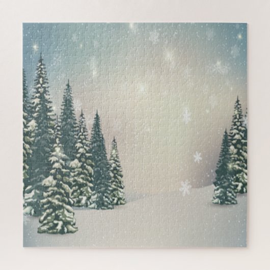 冬のワンダーランド,モミの木,森林,雪 ジグソーパズル (縦)