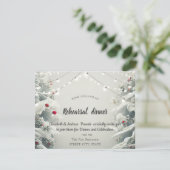 冬のワンダーランド、ライトレッドボールのリハーサルディナー 招待状 (スタンド正面)