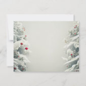 冬のワンダーランド、ライトレッドボールのリハーサルディナー 招待状 (裏面)