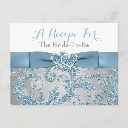 冬のワンダーランド、参加ハートレシピカード ポストカード (正面)