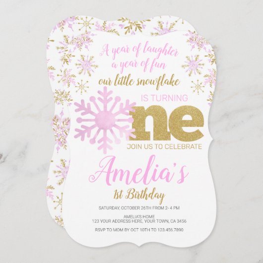 冬のワンダーランド 招待状 (正面/裏面)