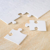 冬のワンダーランド、松の木、森 ジグソーパズル (側面)