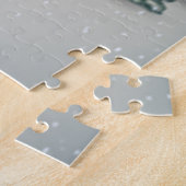 冬のワンダーランド、松の木、森、雪 ジグソーパズル (側面)