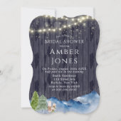 冬のワンダーランド |水彩ブライダルシャワー 招待状 (正面)