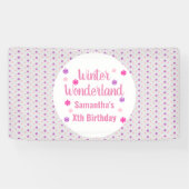 冬のワンダーランド 誕生日 横断幕 (横)
