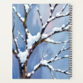 冬のワンダーランド 雪に覆われた木の枝の絵 プランナー手帳 (裏面)