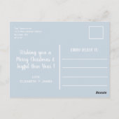 冬のワンダーランド|雪に雪を入れる|青い白い休日 ポストカード (裏面)