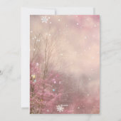 「冬のワンダーランド：雪のキスをした年賀状 シーズンカード (裏面)