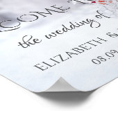 冬のワンダーランド、雪のストリングライト結婚ズ ポスター (角)