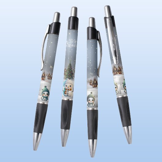 冬のワンダーランド、雪の女性、雪を許可⛄️🎄 ボールペン
