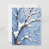 冬のワンダーランド 雪の木の枝の絵 シーズンカード (正面)