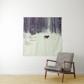 冬のワンダーランド:雪の松の森 タペストリー (インサイチュ)