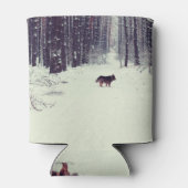 冬のワンダーランド：雪の松の森 缶クーラー (裏面)