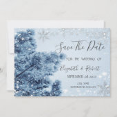 冬のワンダーランド、雪、雪の日を保存 セーブザデート (正面)