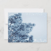 冬のワンダーランド、雪、雪片リハーサルディナー 招待状 (裏面)