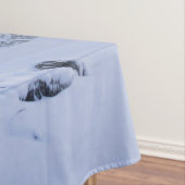 冬のワンダーランド、霧、トウヒの森と山 テーブルクロス (インサイチュ)