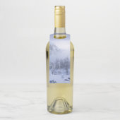 冬のワンダーランド、霧、トウヒの森と山 ボトルネックタグ (ボトル)