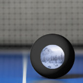 冬のワンダーランド、霧、トウヒの森と山 卓球ボール (ネット)