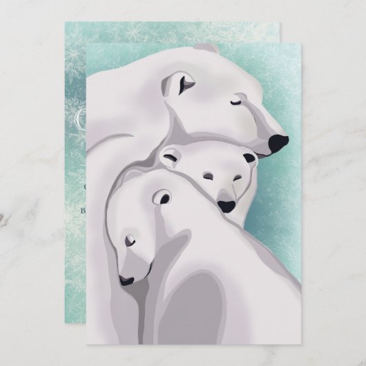 冬のワンダーランド – Merry Christmas 招待状 (正面/裏面)