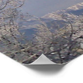 冬のワンダー霜の降りたランドの山の風景 ポスター (角)