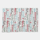 冬のワードアート |クリスマス キッチンタオル (横)