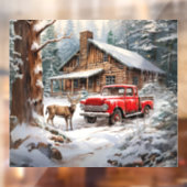 冬のヴィンテージトラックの窓が閉まる ウィンドウサイン (シート2)