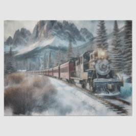 冬のヴィンテージ水彩列車 薄葉紙