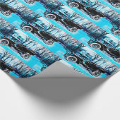 冬のヴィンテージ車 ラッピングペーパー (角)