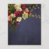 冬のヴィンテージ フラワーを纏ったエレガントなウェディング 招待状 (裏面)