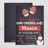 冬の一点鎖国（赤） 招待状 (正面/裏面)