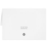 冬の一角獣と鳥、平和な雪の風景 (裏面横)