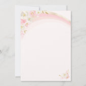 冬の一角獣(ユニコーン)二番目の誕生日ピンクと金ゴールド一角獣(ユニコーン) 招待状 (裏面)