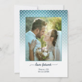 冬の不思議な世界でのウェディング レセプション オーダーメイド フォト 招待状 (裏面)