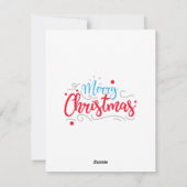 冬の不思議な世界での雪だるま シーズンカード (裏面)