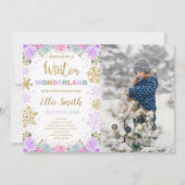 冬の不思議な世界への招待（写真付き） 招待状 (正面)