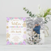 冬の不思議な世界への招待（写真付き） 招待状 (スタンド正面)