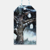 冬の不思議な世界 ラスティック ツリー ライト メイソン ジャー ギフトタグ (裏面)