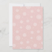 冬の不思議な世界 外は寒い ベビーシャワー 招待状 (裏面)