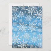 冬の不思議な世界 小さな王子様の男の子ベビーシャワー 招待状 (裏面)