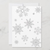 冬の不思議な世界 誕生日招待状 シルバー 招待状 (裏面)