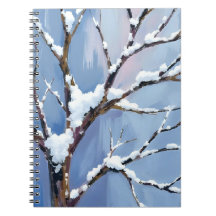 冬の不思議な世界 雪に覆われた木の枝の絵
