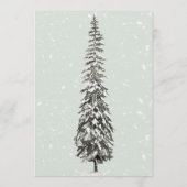 冬の不思議な世界 1歳の誕生日パーティー 招待状 (裏面)