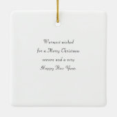冬の不思議な土地の狐 陶器オーナメント セラミックオーナメント (裏面)