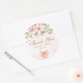 冬の不思議な少女のベビーシャワーお礼 ラウンドシール (封筒)