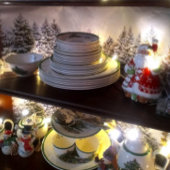 冬の不思議な森のクリスマス工作用紙またはギフト包装紙 ラッピングペーパー