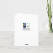 冬の不思議な雪だるまのグリーティングカード カード (裏面)