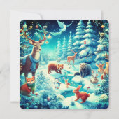 冬の不思議の国で森のクリッター シーズンカード (正面)