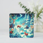 冬の不思議の国で森のクリッター シーズンカード (スタンド正面)